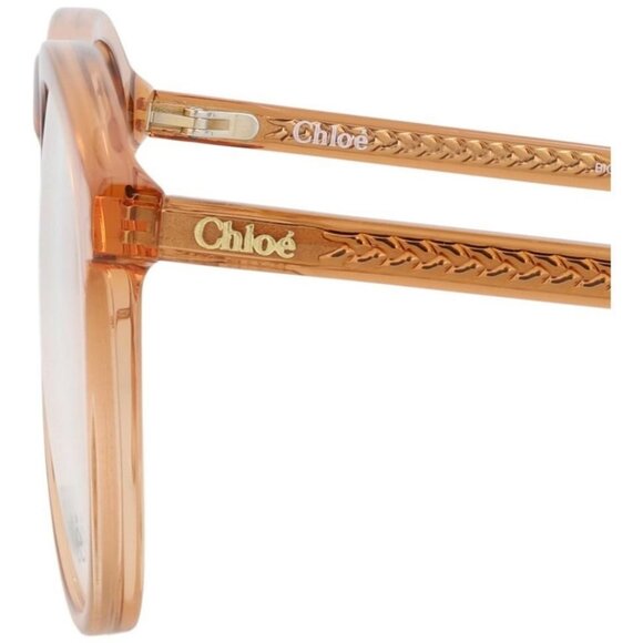 Chloé Womens Aviator Orange Orange Transparent Fashion Designer Eyewear - Picture 4 of 4